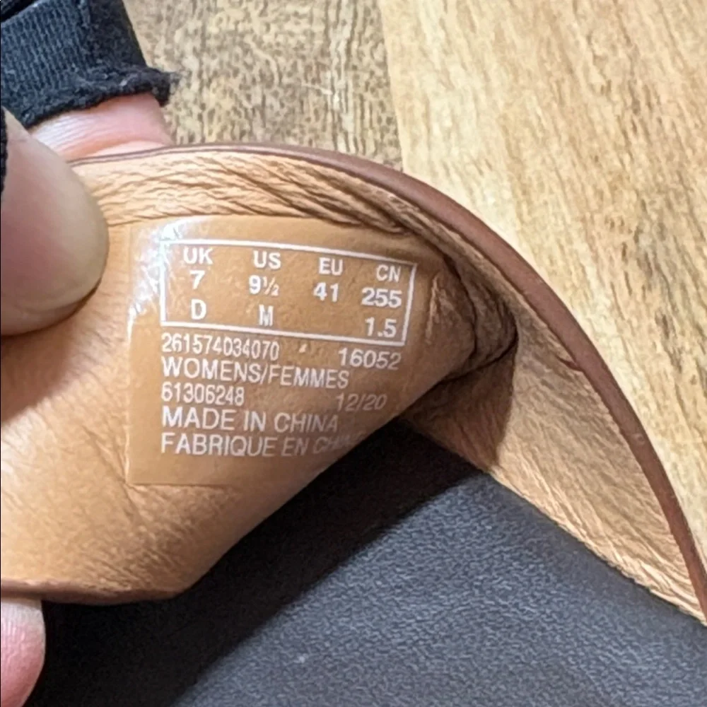 Clarks Brown Leather Block-Heeled Sandals Size 9.5